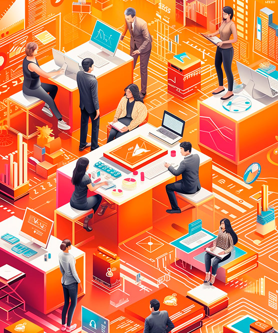 Consultores de WebSide Multimedia desarrollando soluciones tecnológicas B2B